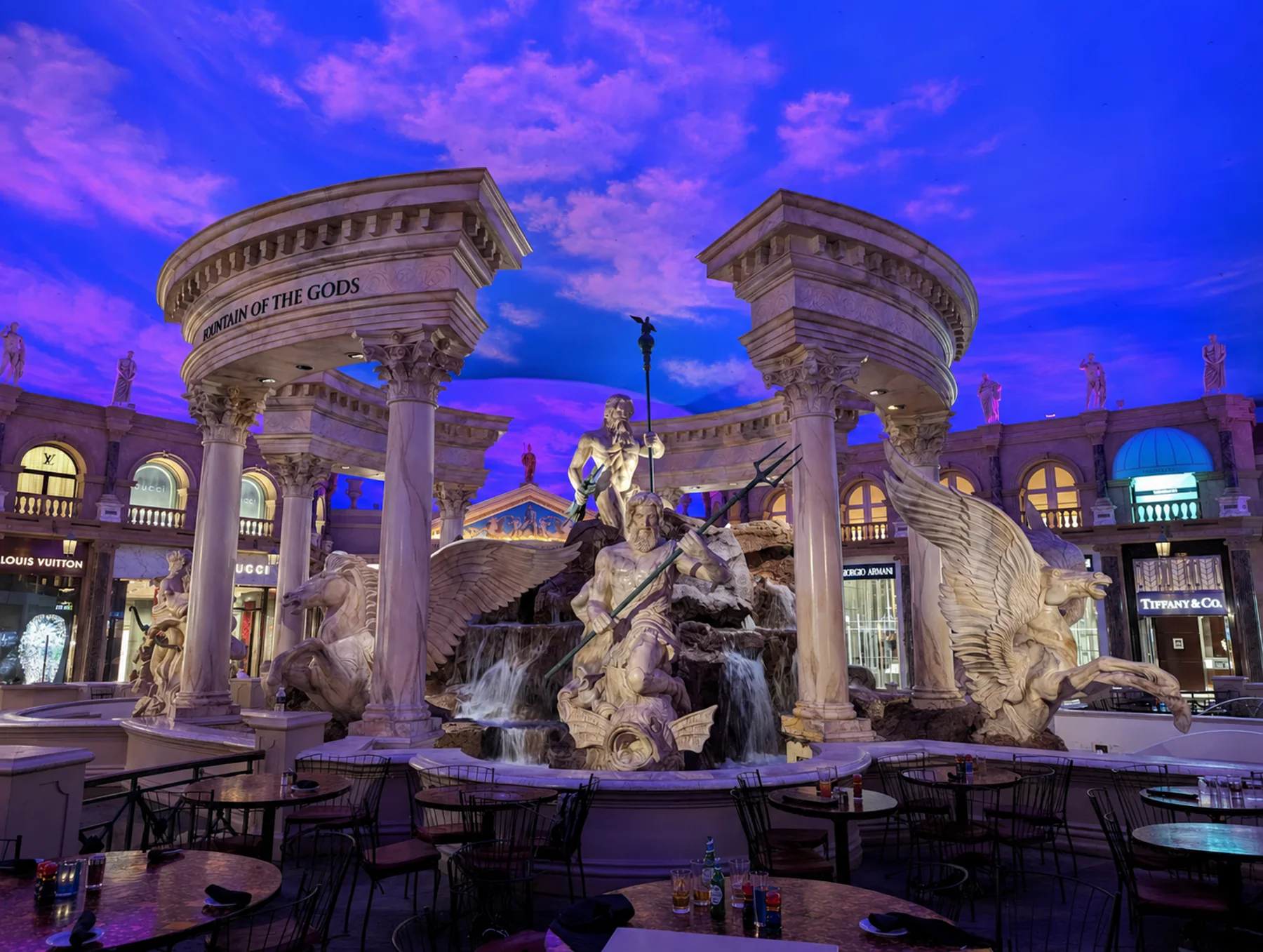 Fountain of the Gods in Las Vegas